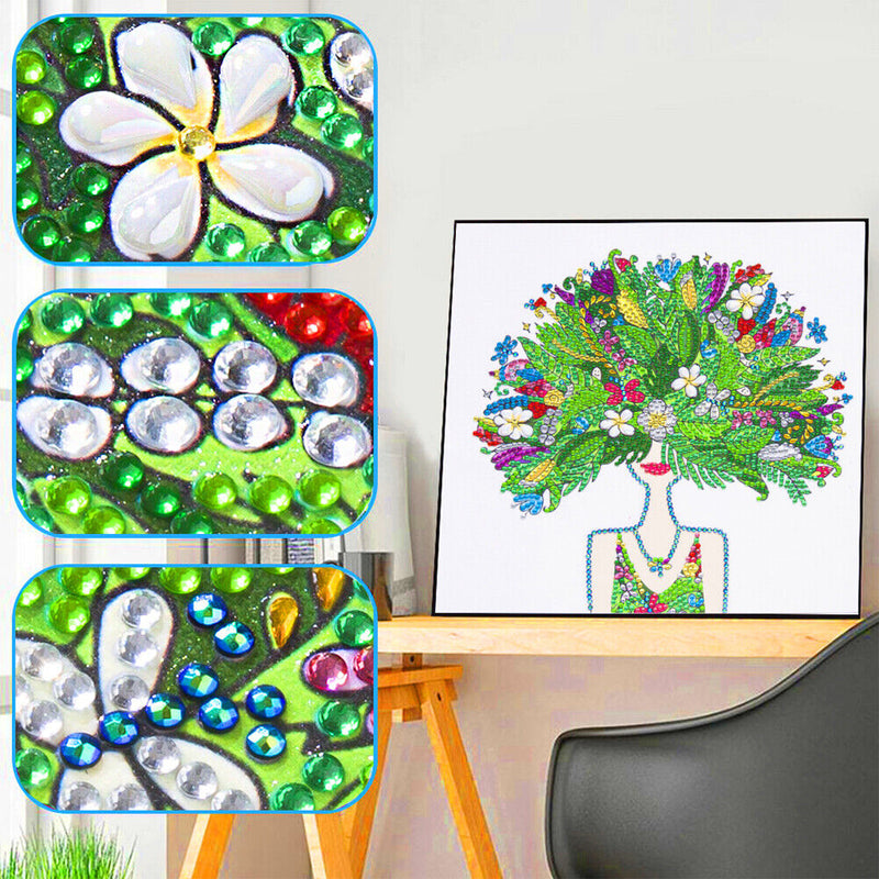 Diamond Painting 5D DIY Bouquet Girl Partial Special Drill Rhinestone Kit