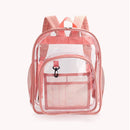 Casual Large Capacity Clear Shoulder Backpack PVC Waterproof Portable Schoolbag