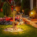 LED Shower Solar Light String Star Waterproof Yard Projector Art Light (A) Newly