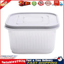 Drain Sealed Crisper Ginger Garlic Onion Food Storage Cleaning Box (Grey) Newly