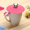 Cute Anti-dust Silicone Glass Cup Cover Coffee Seal Lid Cap (Panda)