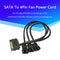 SATA Power Cable PC Cooling Fan Splitter Hub Converter (SATA to 3x4Pin)