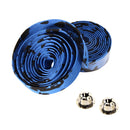 2 XCycling Road Bike Sports Cork Handlebar Tape+ 2 Bar plug black+blue Newly