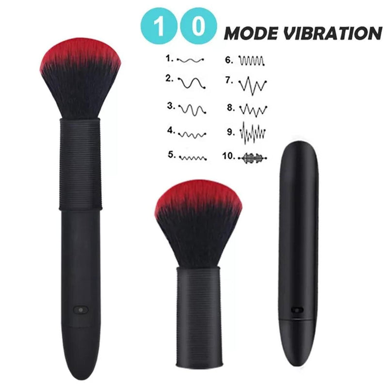 Electric Makeup Brush 10 Speed Waterproof USB Charge Vibrating Gift`