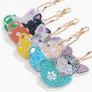 5pcs/set DIY Diamond Painting Keychain Double-side Drill Mosaic Keyring Car G