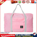 Solid Color Waterproof Foldable Travel Bags Portable Luggage Bag (Pink) Newly