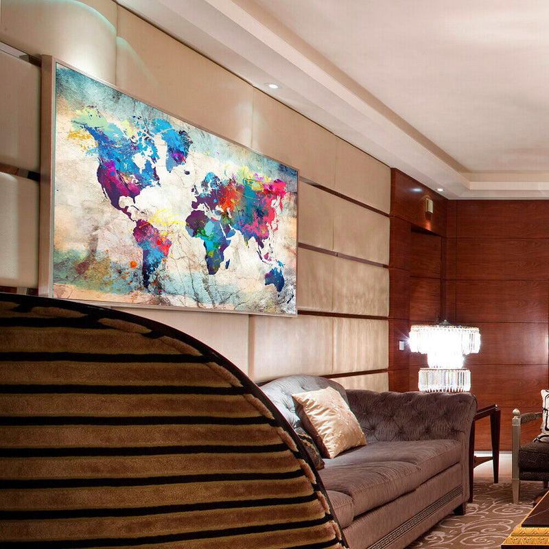 World Map 5D DIY Diamond Painting Full Round Embroidery Living Room Decoration