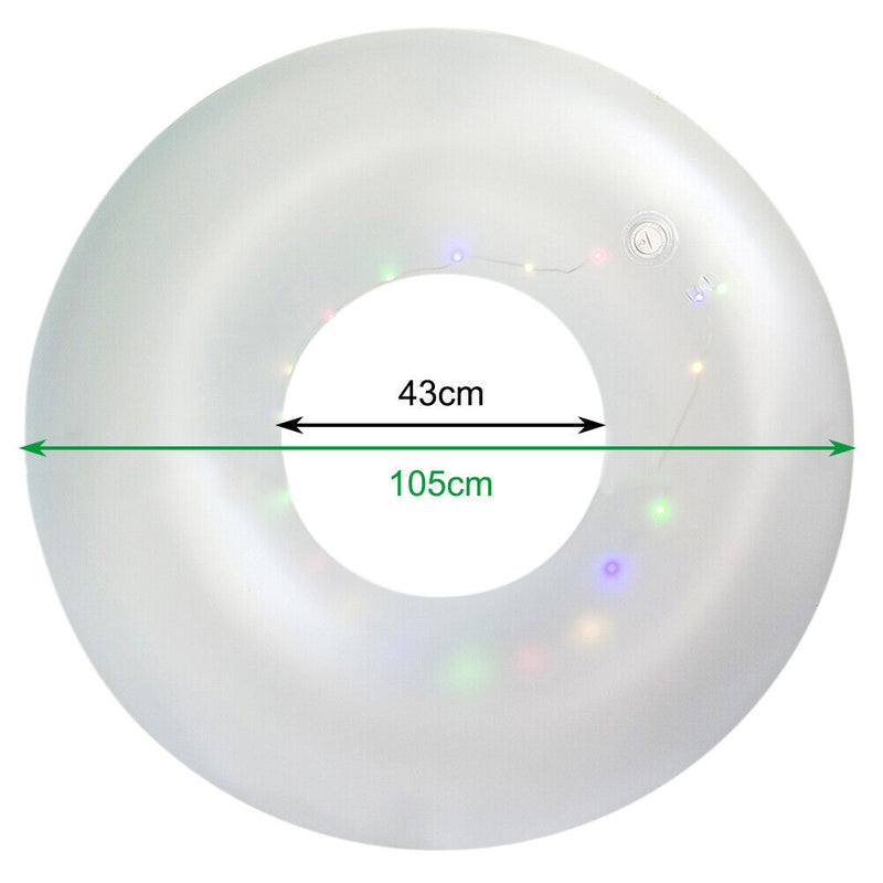 Illuminated Multi-Color Inflatable LED Flashing Swimming Pool Ring Summer Newly