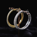 Round Circle Shiny Dangle Jewelry Crystal Hoop Earrings Ear Stud Drop Earrings