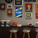 Retro Musical Harp Metal Plate Painting for Bar Pub Tin Plaques Wall Sign