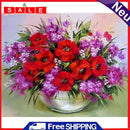 50x40cm Colorful DIY Paint By Number Kit Flowers in Vase Decoration Gift Art