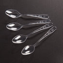 100pcs Milk Tea Smoothie Spoons PS Hard Plastic Disposable Fruit Cakes Scoop