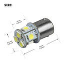 White 12V Lamp Bulb Turn Signal BA15S R5W 1156 Car Tail Light 5050 8SMD LED