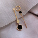 Girl Fashion Niche Earrings Asymmetrical Eardrop Stud Earring Geometric Dangler