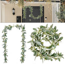 Christmas Rabbit Ear Leaf Vines Plant Decoration Plants Faux Long Flocking