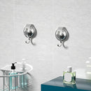 Without Punching Chrome-Plated Bathroom Shower Organization Suction Cup Hooks