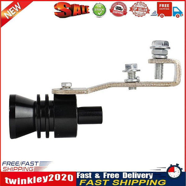 Aluminum Car Motorbike Exhaust Tip Whistler Turbo Sound Simulator Black Newly