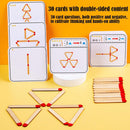 Montessori Matches Puzzles Game Wooden Toys DIY Math Geometry Board Game Toys`