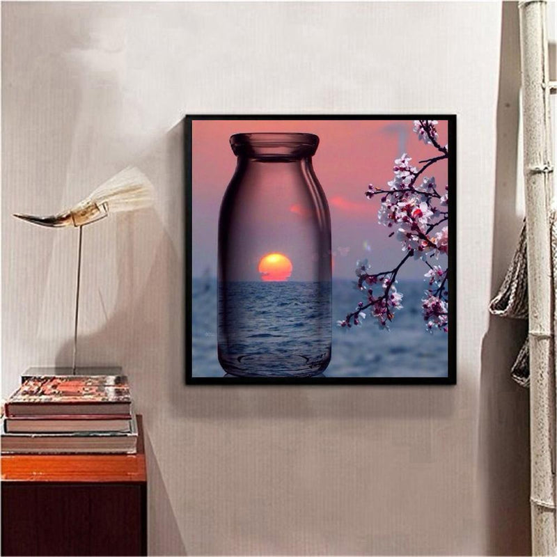 5D DIY Full Drill Diamond Painting Cross Stitch Kit (HG107 Bottle Scenery) Newly