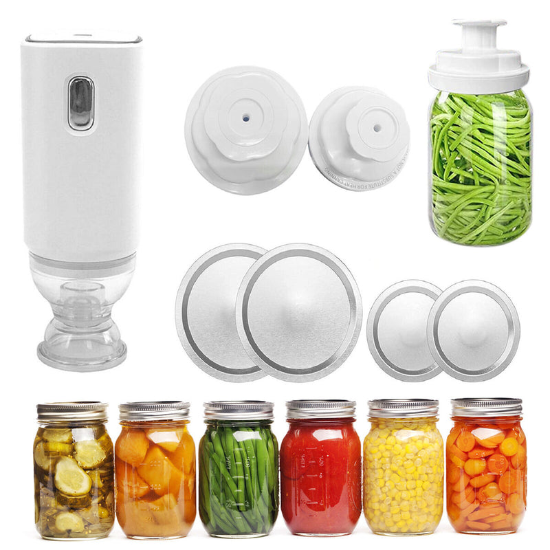 Mason Jar Sealer - Rechargeable Full Automatic Jar Vacuum Sealer Attachment