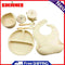 6pcs Silicone Baby Feeding Anti Brief Plates for Food Soft Kids Tableware (Beige)
