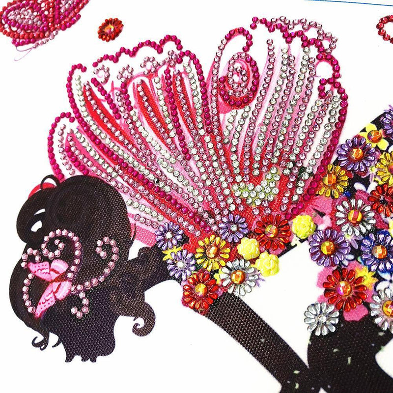 DIY Special-shaped Drills 5D Diamond Girl Painting Cross Stitch (r8043)