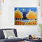 Frameless Oil Paint By Numbers DIY Ginkgo Trees Picture Craft Kit for Bedroom