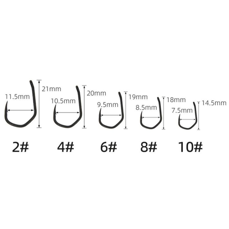 10pcs Fishing Hooks Set Carbon Steel Barbed Carp Hooks Fishing Tackle (4)