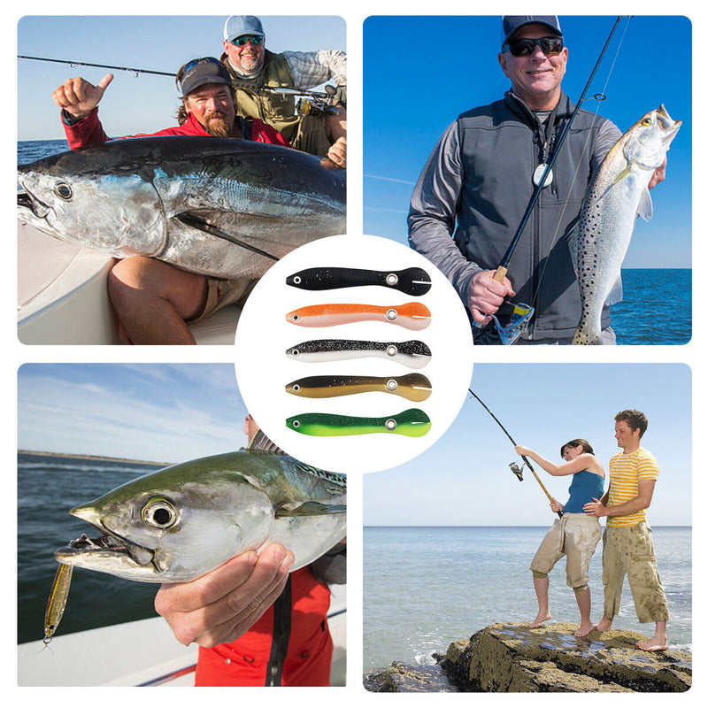 Fishing Lures Jerk Shad Bait Soft Plastic Swimbait for Bass Fishing Pack of