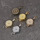 Stationery Metal Anti-Lost Clip Retractable Badge Holder Key Ring Lanyards