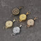 Stationery Metal Anti-Lost Clip Retractable Badge Holder Key Ring Lanyards
