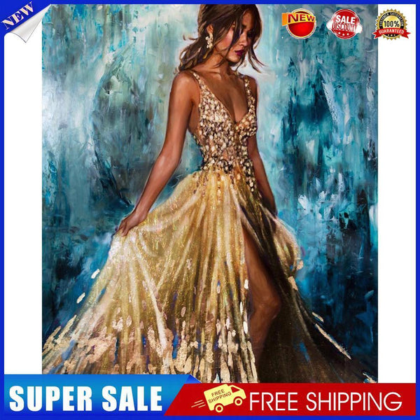Elegant Girl 40x50cm Oil Paint By Numbers Picture DIY Home Decor (S745)