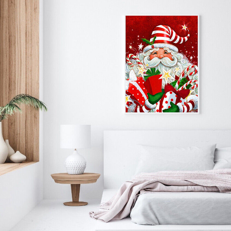 Paint By Numbers Kit DIY Gift Santa Claus Colouring Oil Art Picture Craft