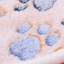 Warm Pet Blanket Coral Fleece Paw Foot Print Dog Bed Mats Sleeping Cover Mat