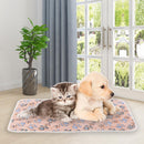 Warm Pet Blanket Coral Fleece Paw Foot Print Dog Bed Mats Sleeping Cover Mat