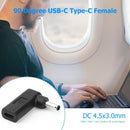 90 Degree USB-C Type-C Female to 4.5x3.0mm DC Male Plug Converter for Dell