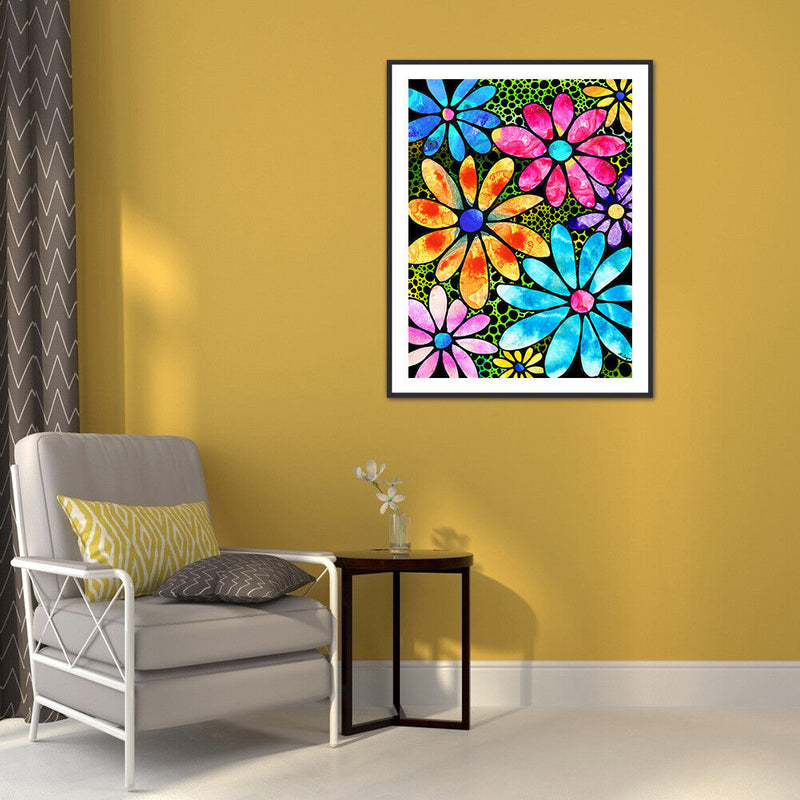 5D DIY Flowers Mosaic Full Round Diamond Drawing Handmade Rhinestone Craft Gifts