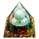 FIENZA Crystal Pyramid Reiki Pyramid, Orgone Pyramid Crystal with LED Light