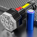 Five-nuclear Explosion Led Flashlights Strong Lights Rechargeable Super Brights