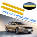 2x Car Reflector Stickers Rearview Mirror Reflective Warning Tape (Yellow) Newly