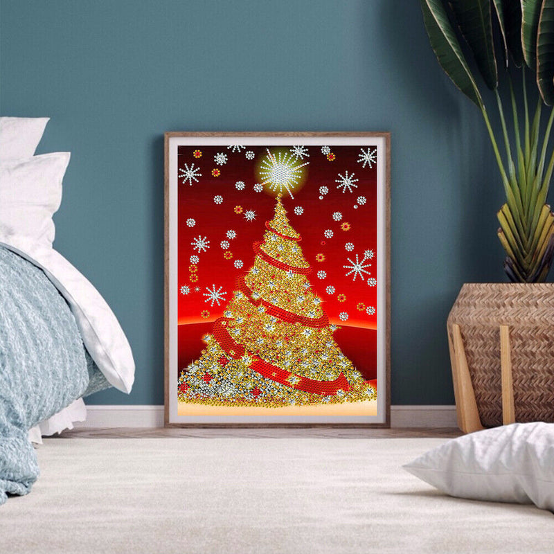 #A Christmas Tree Diamond Painting Special-shaped Partial Drill 5D DIY Wall Deco