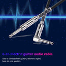6.5mm Jack Guitar Cable Straight Male to Right Angle Male Audio Wire (10m) Newly
