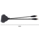 USB 3.0 to SATA 22Pin 2.5Inch Hard Disk Driver Adapter with USB Power Cable