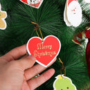Wishes Blessing Card Xmas Tree Ornament Hanging Tag Christmas Greeting Cards