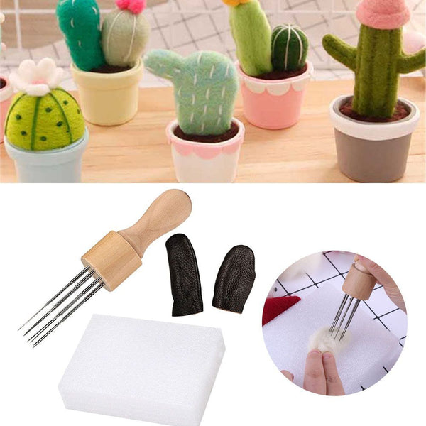 DIY Craft Finger Cots Wool Felt Tools Felting Needles Felt Needle Eight Needles