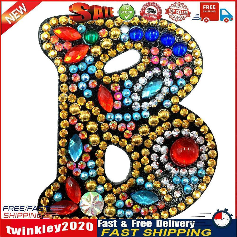 DIY Key Chain Diamond Painting Letters Women Bag Keyring Pendant Gift (B) Newly