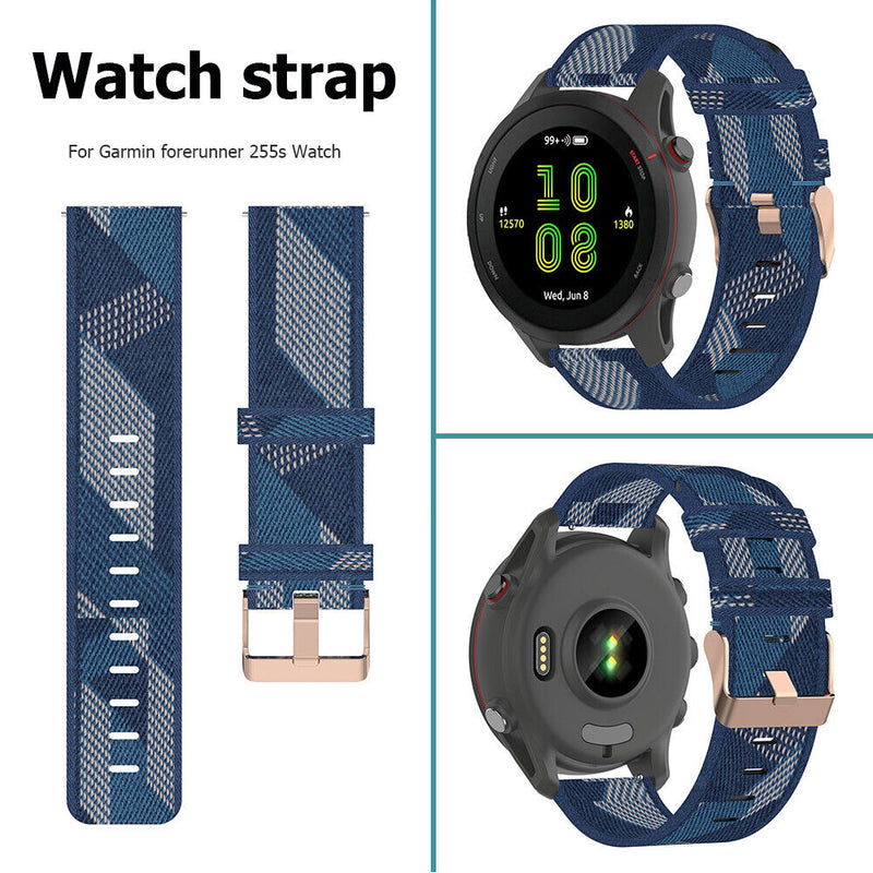 #A 18/20/22mm Smart Sports Bracelet Watch Wrist Strap for Garmin Forerunner 255S