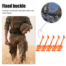 5pcs Molle Backpack Carabiner EDC Elastic Rope Webbing Fix Buckle (Orange) Newly
