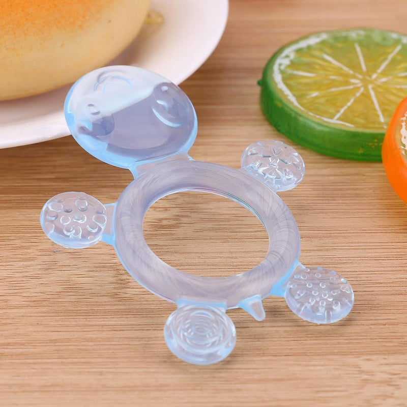 Cute Baby Teether Kids Silicone Teething Chewable Pacifier (Blue Tortoise) Newly