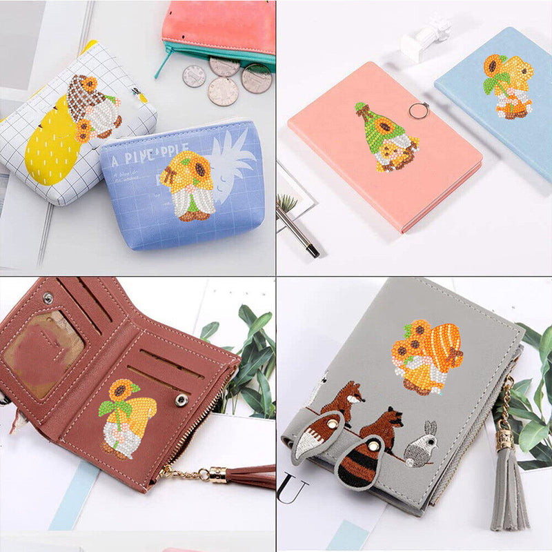 6pcs 5D Diamond Painting Stickers Kit DIY Cartoon Mosaic Phone Decor (S7)